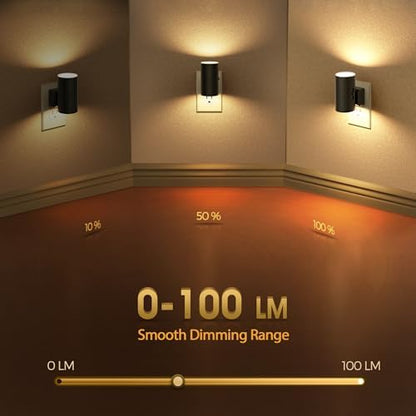 Briignite Night Lights Plug into Wall, 2 Pack 11-Color Changing Night Light