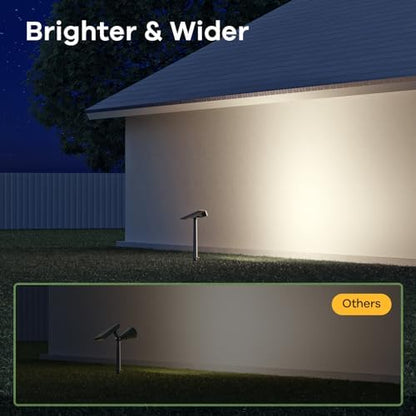 Consciot Solar Spot Lights Outdoor, Cool White, 170° Wide Beam