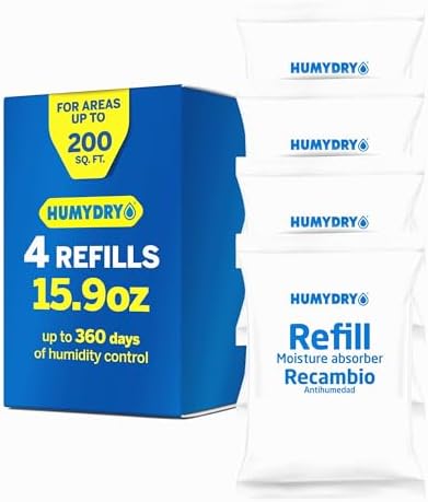 HUMYDRY Moisture Absorber Refills for 15.9oz Dehumidifier, Unscented 4-Pack