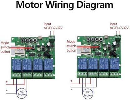 Zigbee 4CH DC7-32V USB 5V Relay Smart Switch Module,Wireless APP Remote Control with Inching/Self-Lock/Interlock modle，Works with Tuya Zigbee Gateway，Alexa，Google Home (Required ZigBee Hub)