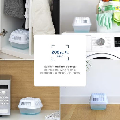 HUMYDRY Moisture Absorber Dehumidifier 15.9oz, 2 Devices with 4 Refills