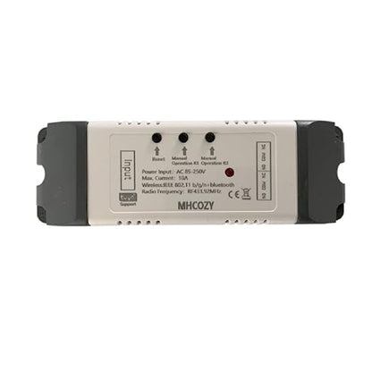 2CH WiFi RF Wireless Switch Relay,Inching Self-Locking Interlock Mode,Compatible with Alexa Goolge Home (Smart Life app WiFi RF AC 85-250V)