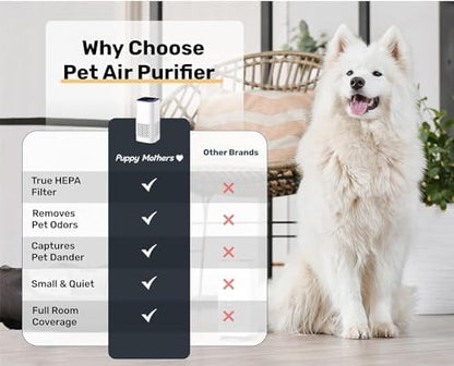 The Pet Air Purifier, Pet Air Purifiers for Home Pee Smell, with True Hepa 3-in-1 Filters, Covers up to 990 Ft² for Pet Hair, Allergies, Dust, Smoke (Green)