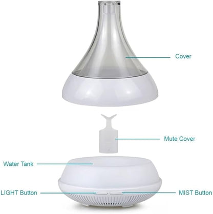 Ebooine Smart Aromatherapy Diffuser & Humidifier – 350ML, App Controlled, Ultrasonic, Quiet, Multi-Color LED