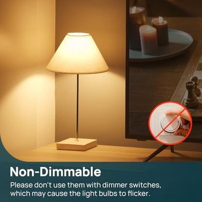 Linkind A19 LED Light Bulbs, 40 Watt Equivalent, 2700K Soft White 6 Packs