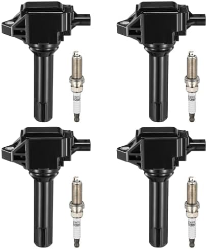 BDFHYK Ignition Coil Pack UF724 and Iridium Spark Plugs 93501 Compatible with Subaru 2014-2016 Forester 2013-2015 Impreza 2013-2014 Legacy Outback XV Crosstrek 2.5L 2.0L H4 C974 5C1899 COP626,Set of 4