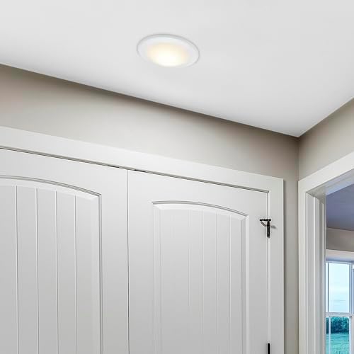 Maxxima 7.5 in. LED Flush Mount Ceiling Light Fixture, 1200 Lumens, 5 CCT 2700K/3000K/3500K/4000K/5000K, Round Disk Light, Dimmable, Recessed Can or J-Box Install (Pack of 5)