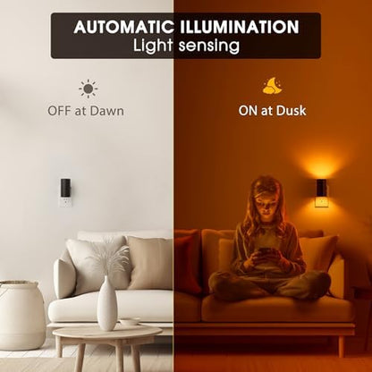 Briignite Night Lights Plug into Wall, Modern LED Night Light Plug in