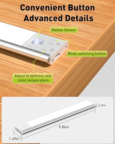 Under Cabinet Lighting, Rechargeable Motion Sensor Lights indoor, 5 Pack