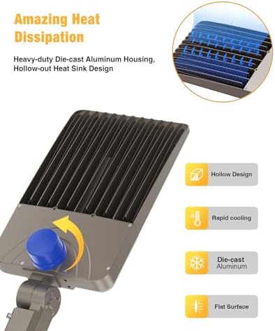 LED Parking Lot Light 400W 56000LM 5000K, Commercial Outdoor Area Lighting