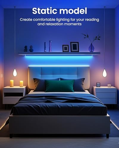 VOLIVO LED Strip Lights for Bedroom 200ft(2 Rolls of 100 ft), Smart Bluetooth RGB Light Strips with App Control & Music Sync, Color Changing LED Lights for Room, Home, Party Decor