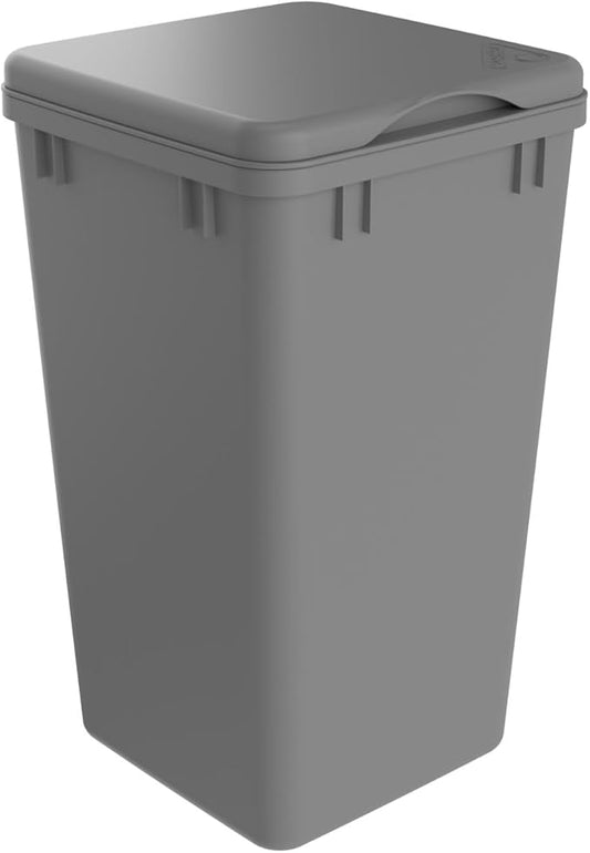 Rev-A-Shelf 27 Qt Under Sink Garbage Can Lid for Base Kitchen and Bathroom Cabinet, Replacement Plastic Trash Bin Lid Only, Grey, RV-1024-LID-14-1-40