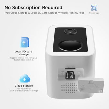 VSTARCAM 2K Solar Security Camera Outdoor Wireless with 5200mAh Battery & Solar Panel, Magnetic Quick Mount No Drill Installation, Free Cloud Storage, PIR Human Detection,Spotlight & Siren,WiFi 6,IP66