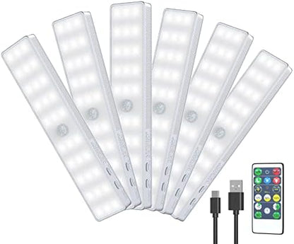 Racokky Under Cabinet Lighting with Remote, Motion Activated RV Step Light