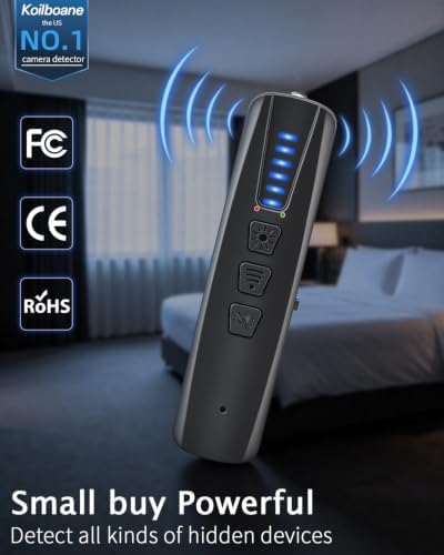 6-in-1 Hidden Camera Detector,Anti-Spy Camera Finder,RF & GPS Detector
