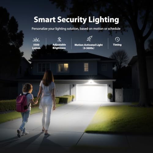 Onforu 2K Floodlight Camera Plug&Hardwired, Smart Security Camera Outdoor