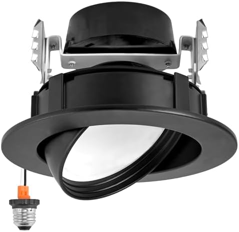 Maxxima 4 in. Rotatable LED Retrofit Downlight Gimbal, 950 Lumens, 5 CCT