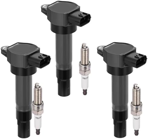 BDFHYK 3 Ignition Coil Pack UF543 and 3 Iridium Spark Plug SP541 Compatible with Smart Fortwo 2008-2015 1.0L l3 Coil for 12597745 42597745