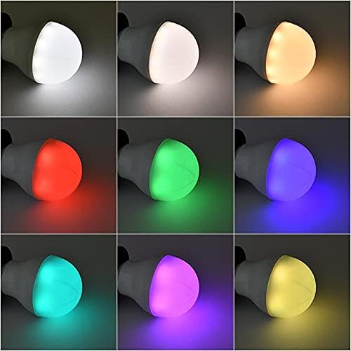 6W Color-Changing RGB+CCT Smart LED Light Bulb with E27 Base 2.4GHz RF 100-240VAC (4-Pack), 1039RGB+CCTx4