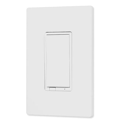 Enbrighten Z-Wave Light Dimmer Switch, QuickFit & SimpleWire, 3-Way Ready, Alexa & Google Assistant Compatible, Hub Required, Repeater, White & Almond, 700 Series (58438)