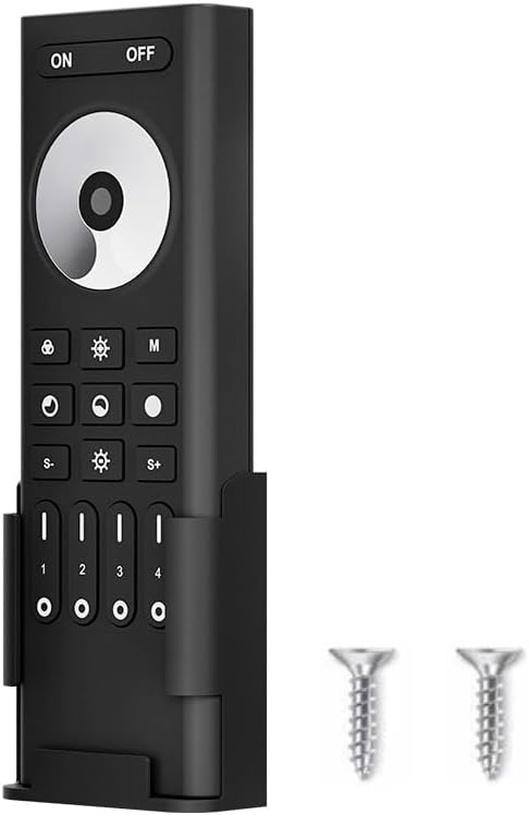 RC01RFB Wireless 2.4G RF 4 Zone Single Color Wall Mounted & Mobile Smart Remote Powered by 2XAAA Batteries 3V Work with C01W C01Z C01RF Controller