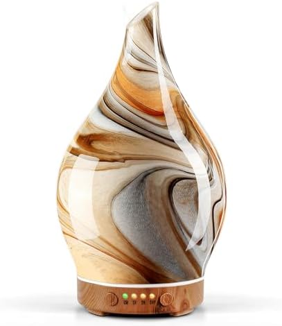 Porseme Essential Oil Diffuser 150ml Handmade Glass Diffuser 6H Runtime