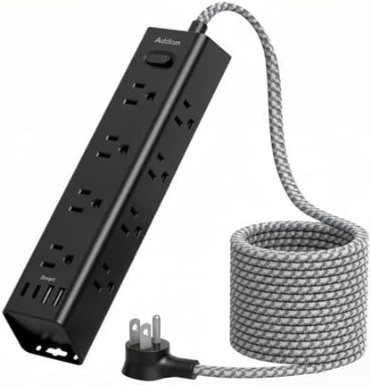 Power Strip Surge Protector with 12 AC Outlets 4 USB, 5FT Extension Cord