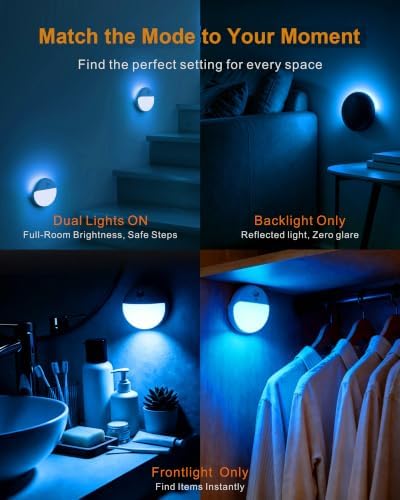 YUNLEX Toilet Night Light Motion Activated, Dim Light Battery Operated