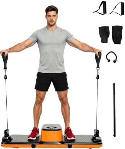 Home Gym Equipment, Smart Digital Cable Machine with Adjustable Resistance, Portable Strength Training System for Full Body Workout, Home, Apartment & Garage