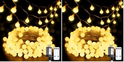 JMEXSUSS 100 LED Globe String Lights Indoor Bedroom, 33ft Classroom Lights (Pack of 2)