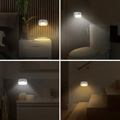 ZISUYU 6-Pack Mini Motion Sensor Night Light Indoor Battery Operated