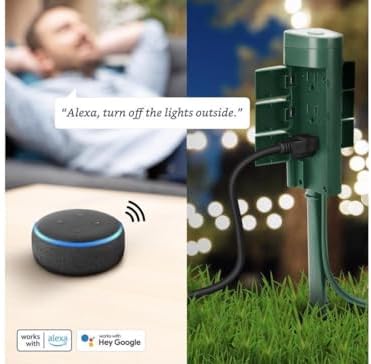 Feit Electric 125V 15A Alexa Google Smart Wifi Yard Stake