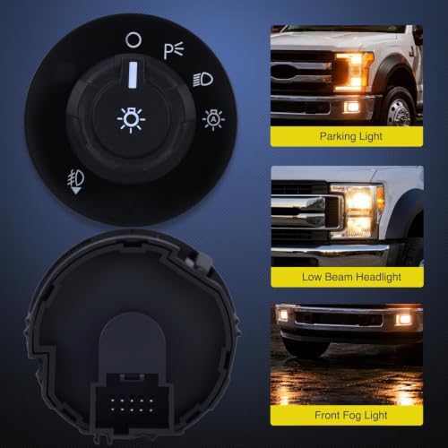 Nilight Headlight Dimmer Switch Compatible with 2009-2019 Ford F150