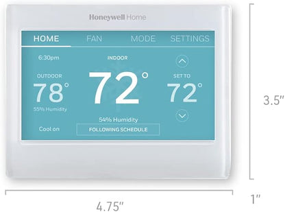 Honeywell Home RTH9600WF Smart Color Thermostat Energy Star Wi-Fi Programmable Touchscreen Alexa Ready - C-Wire Required (Pack of 2)