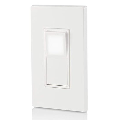 Leviton 15 Amp, 120/277 Volt, Decora LED Illuminated Rocker 4-Way AC Quiet Switch, Residential Grade, Grounding, L5614-2W, White