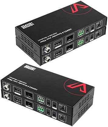 AV Access HDMI Over Fiber Extender 4K@60Hz 4:4:4, 1000ft Long Range Optical Transmission, EMI-Free, IR & RS232, for Commercial AV, Data Centers, Large Installations (4KEX300-F)
