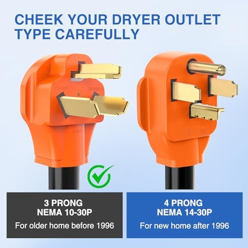 Nilight EV Adapter Cord 30 Amp to 50 Amp 10 Gauge Nema 10-30P to 14-50R