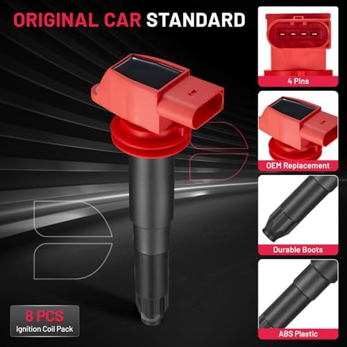 BDFHYK Ignition Coil Packs Compatible with Porsche 2008-2018 Cayenne, 2011-2016 Panamera V6 V8 3.6L 4.8L Coil for UF660 94860210402 94860210404 94860210406 Set of 8