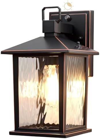 Dusk to Dawn Porch Light, Oil-Rubbed Bronze Outdoor Light Fixture