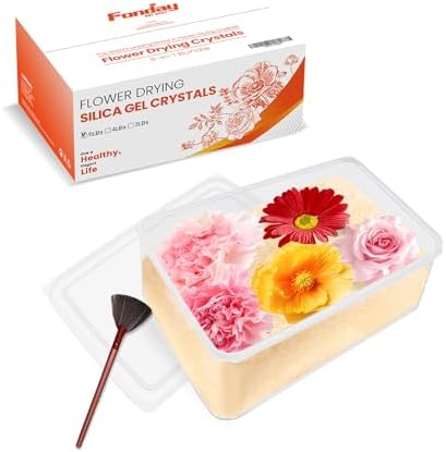 5LB Silica Gel Flower Drying Crystals, Fonday 3-in-1 Kit for Bouquet