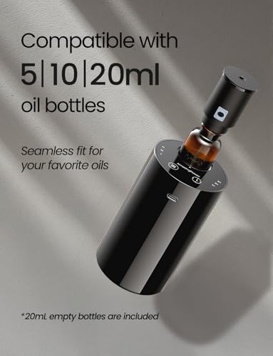 Waterless Essential Oil Diffuser Starter Kit with 4x10mL Hotel Scent Oils