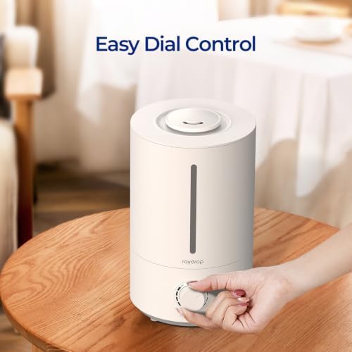 raydrop Cool Mist Humidifiers for Home Babies, 3.0 L Quiet and Top Fill Ultrasonic Humidifier for Bedroom, Auto Shut Off
