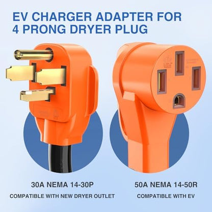 Nilight EV Adapter Cord 30 Amp to 50 Amp 10 Gauge Nema 14-30P to 14-50R