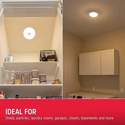 Energizer Motion Sensor Ceiling Light, Battery Operated, 300 Lumens