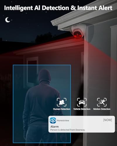 4K Wired Dome Cameras PoE IP Camera for Home Security Outdoor