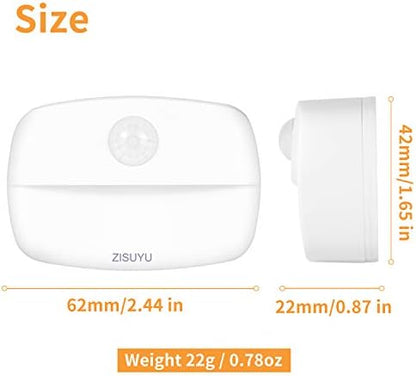 ZISUYU 6-Pack Mini Motion Sensor Night Light Indoor Battery Operated