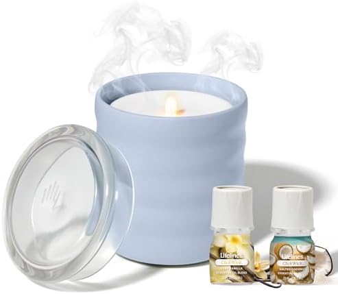 Lifelines Flameless Candle Diffuser with 2 Clickwick Essential Oil Blends