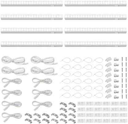 Barrina T5 Grow Lights for Indoor Plants, 1FT Plant Lights, 5000K, 8 Packs
