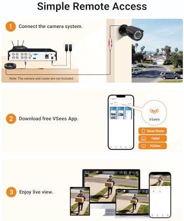 Anlapus H.265+ 8CH 1080P 2TB Outdoor Surveillance Camera Kit 2MP with DVR Recorder 1080P, Night Vision 20M Instant Alert & Free APP Remote Access