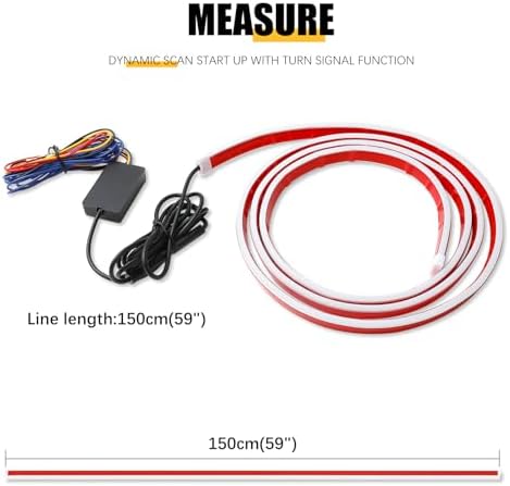 DREAMOTOR 60 Inch Car Hood Light Strip, Multicolor Car LED Hood Light